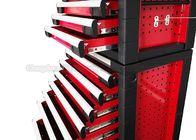 Κόκκινο συρτάρι 11 εργαλειοθήκη γραφείου εργαλείων 27 ίντσας στις ρόδες